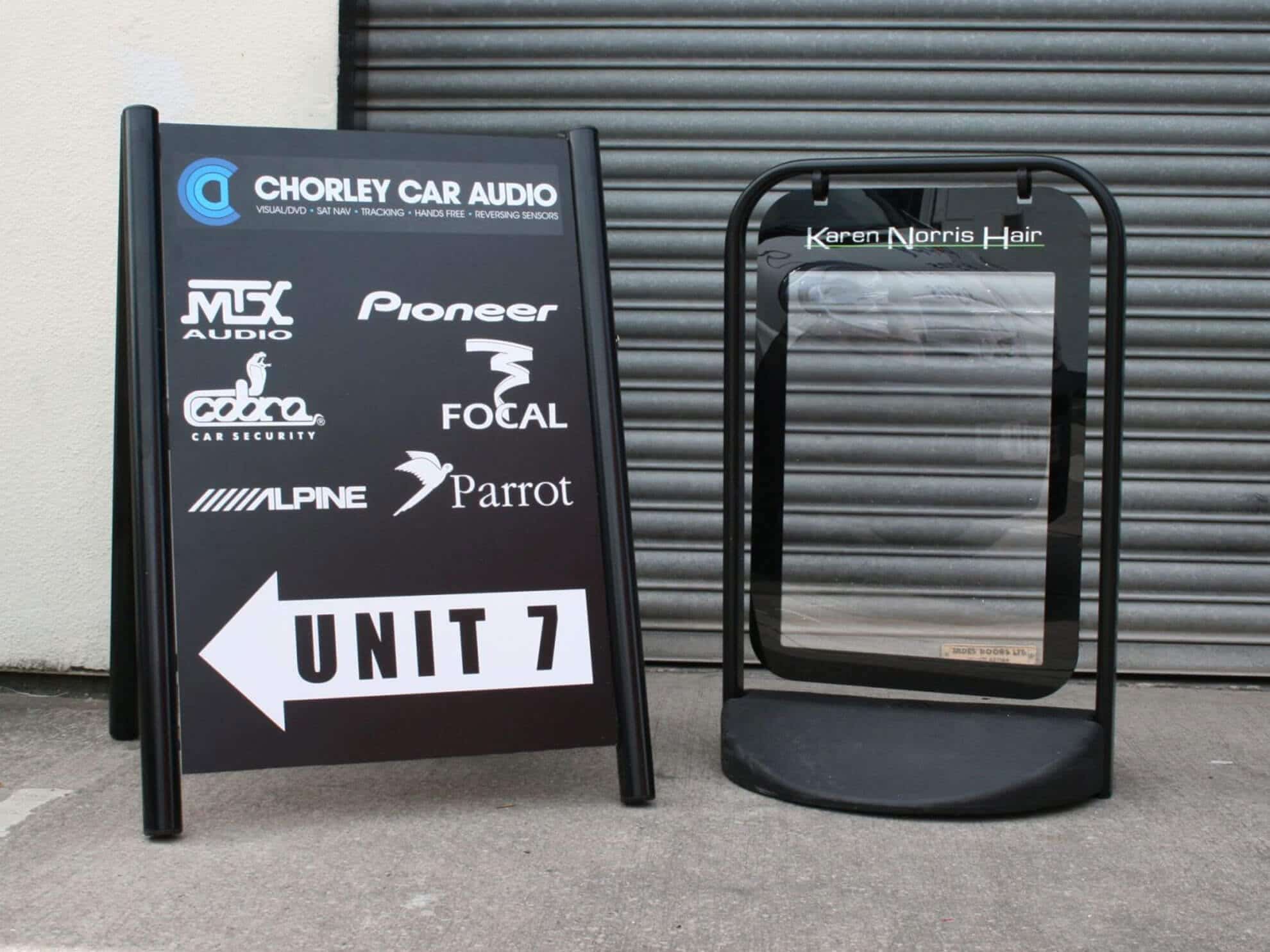 Chorley Car Audio A-board and Pavement board